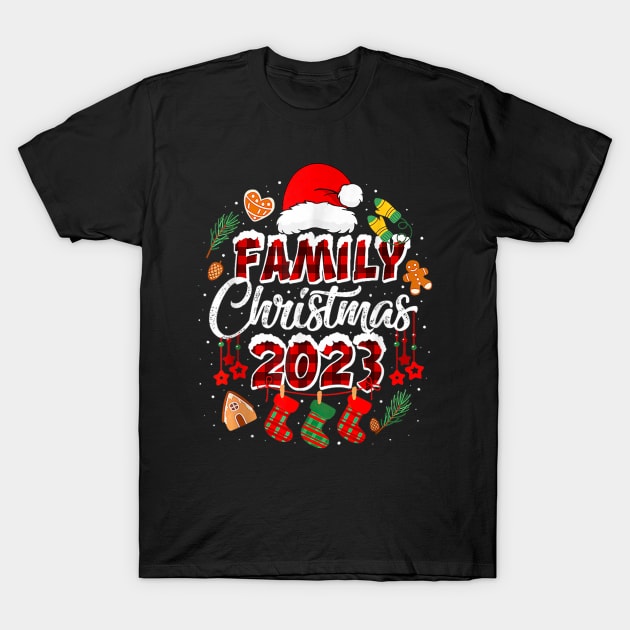 Family Christmas 2023 Matching Squad Santa Elf T-Shirt by rhazi mode plagget